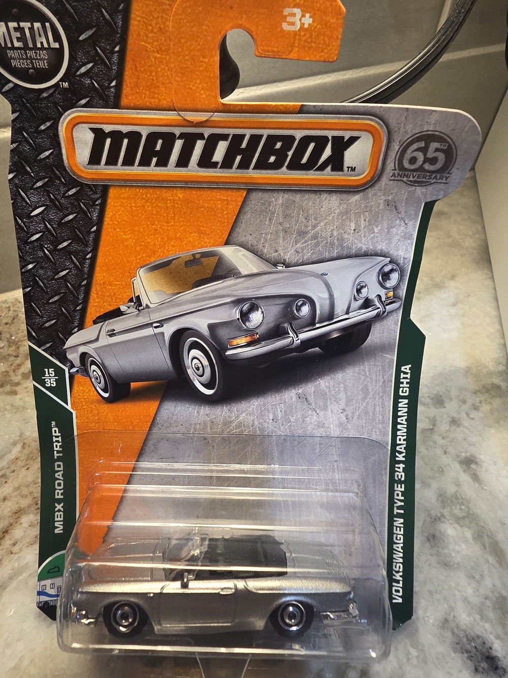Matchbox Silver Volkswagen Type 34 Karmann Ghia Toy Car